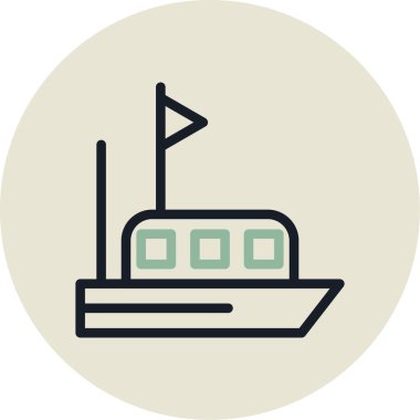 Gemi simgesi vektör illüstrasyonu