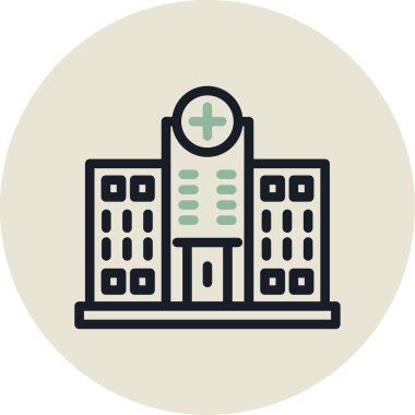 hastane vektör illüstrasyonu oluşturuluyor