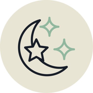 Ay. Web simgesi basit illüstrasyon