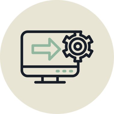 Bilgisayar vektör simgesi modern basit vektör illüstrasyonu