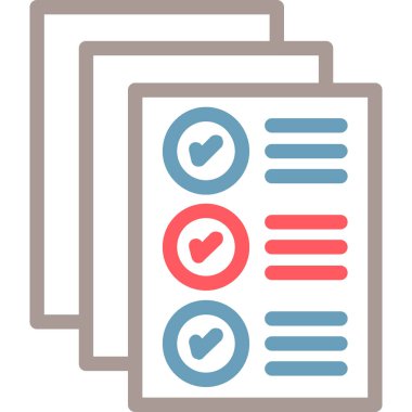 Düz biçimli kontrol listesi simgesi