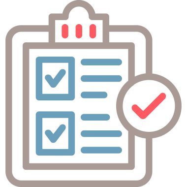 Kontrol listesi simgesi vektör illüstrasyonu