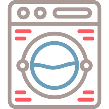 Çamaşır. Web simgesi basit illüstrasyon