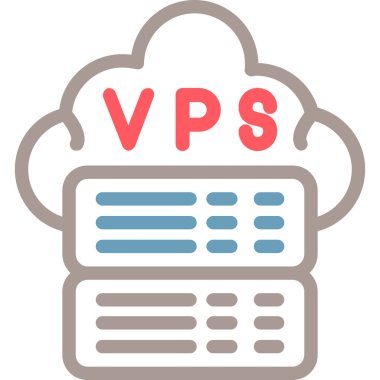 Bulut hesaplama. Web simgesi vektör illüstrasyonu