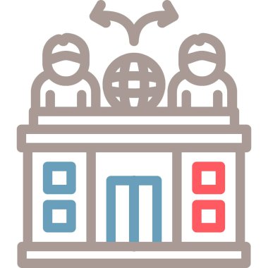 iş simgesi, illüstrasyon, beyaz arkaplan üzerindeki vektör