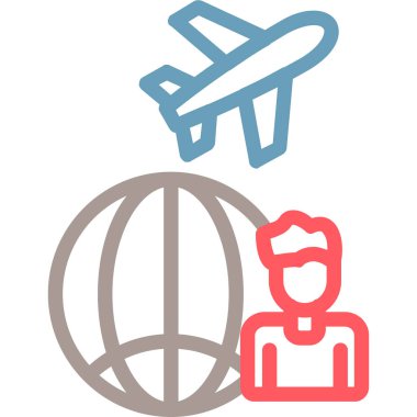 Uçak. Web simgesi basit illüstrasyon