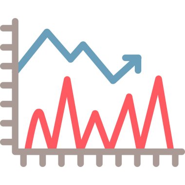 grafik vektör renk çizgisi simgesi