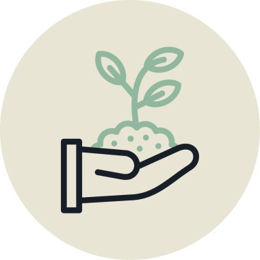 Kaktüs simgesiyle vektör eli