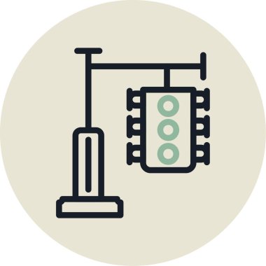 Modern oto tamir simgesinin vektör illüstrasyonu