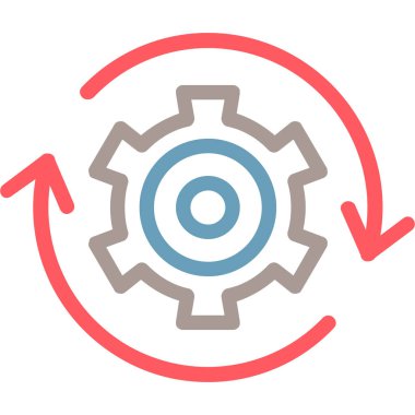 Cog simgesi vektör illüstrasyonu