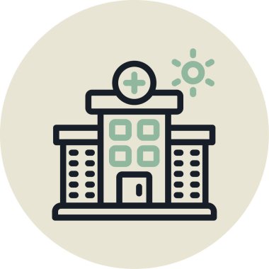 Hastane Simgesi Vektör İllüstrasyonu