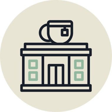 Kahve simgesinin vektör illüstrasyonu