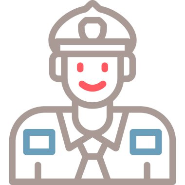 Polis simgesi, vektör illüstrasyonu