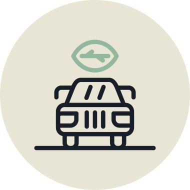 araba simgesi, modern tasarım illüstrasyon tasarımı