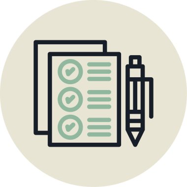 Kontrol listesi simgesi vektör illüstrasyonu