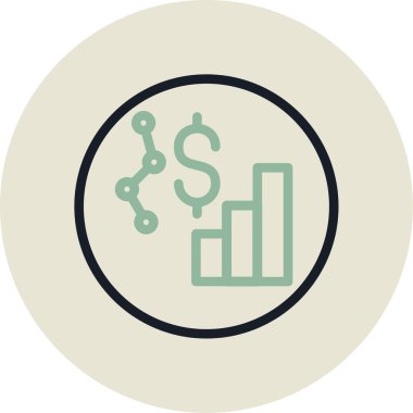 Dolar. Web simgesi basit tasarım