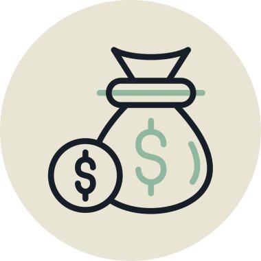 para çantası simgesi, vektör illüstrasyonu