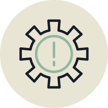 dişli simgesi vektör illüstrasyonu