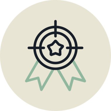 Madalya ikon vektör illüstrasyonu