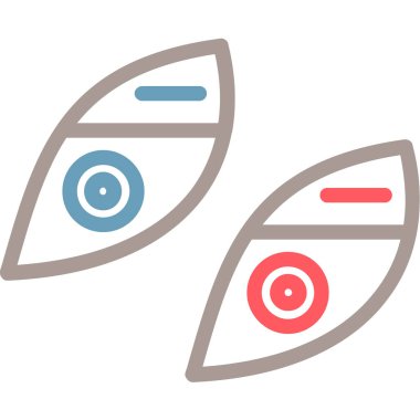 Kırmızı ve mavi renk simgesinin vektör çizimi