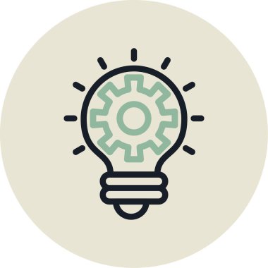 Fikir simgesi vektör illüstrasyonu