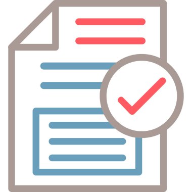 Düz biçimli kontrol listesi simgesi