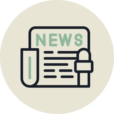 haber simgesi vektör illüstrasyonu
