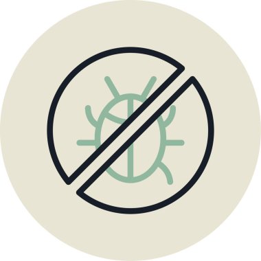 Virüs. Web simgesi vektör illüstrasyonu