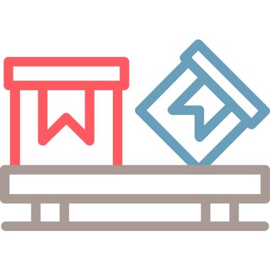 Alışveriş sepeti ikonu vektör illüstrasyonu