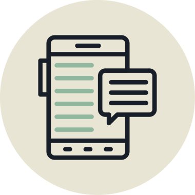 Akıllı telefon. Web simgesi basit illüstrasyon