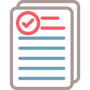 Kontrol listesi. Web simgesi basit illüstrasyon