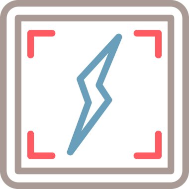 bir çerçevedeki elektrik vektör simgesi