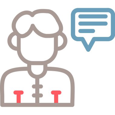 sohbet simgesi ara, illüstrasyon vektör