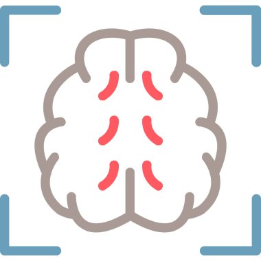 beyin ikonu vektör illüstrasyonu