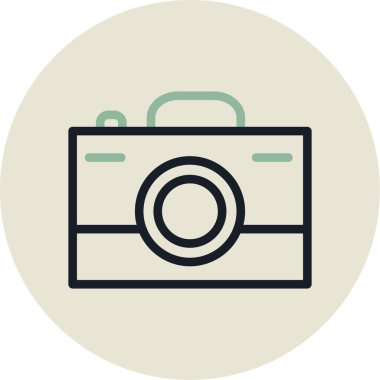 Kamera. Web simgesi basit illüstrasyon