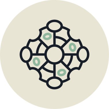 Çiçek ikonu. vektör illüstrasyonu