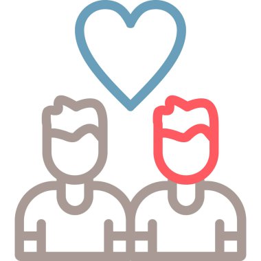 Arkadaşlar çift aşk simgesi