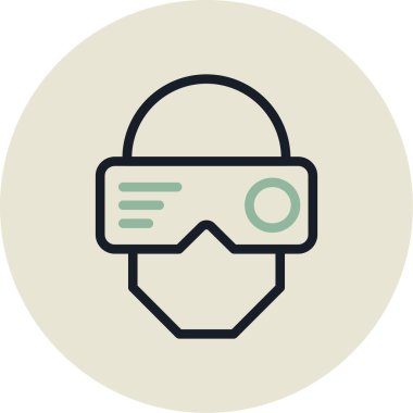 sanal gözlük simgesi vektör illüstrasyonu