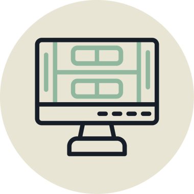 Bilgisayar izleyici simgesi modada