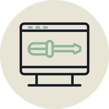 bilgisayar simgesi vektör illüstrasyonu