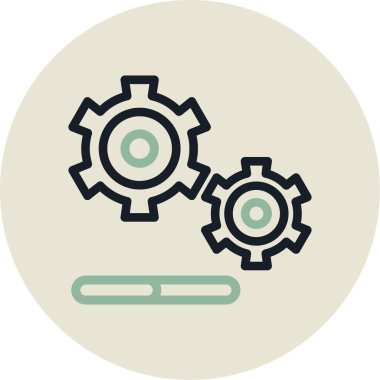 Dişliler. Web simgesi basit illüstrasyon