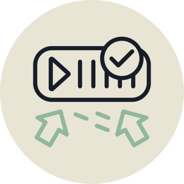 Video Oyuncu. Web simgesi basit illüstrasyon