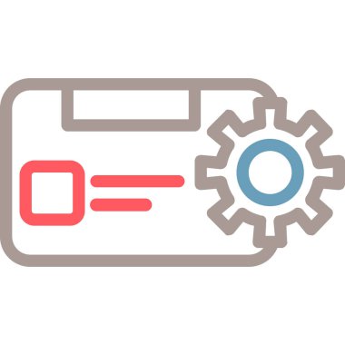 Tek bir dosya simgesinin vektör illüstrasyonu