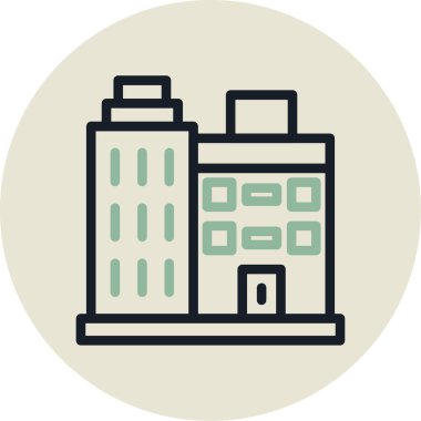 Bina simge vektör izole üzerinde beyaz arka plan, bina şeffaf oturum