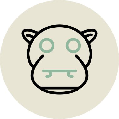 hayvan simgesi vektör illüstrasyonu