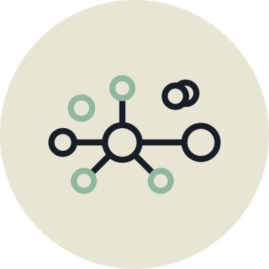 Molekül vektör simgesi modern basit illüstrasyon, molekül