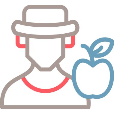 Elma. Web simgesi basit illüstrasyon