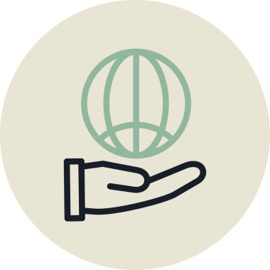 Küre. Web simgesi basit tasarım