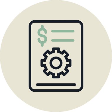 iş ve finans satırı vektör simgesi.