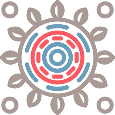 Güneş ikonu vektör illüstrasyonu, vektör illüstrasyonu